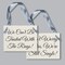 Ritzy Rose Funny Ring Bearer Sign - Black on 11x8in Ivory Linen Cardstock with Dusty Blue Ribbon